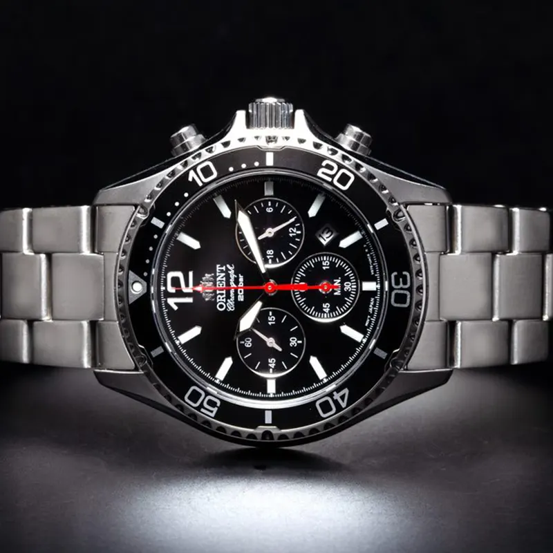 Orient Mako Solar Sports Black Dial Men's Watch | RA-TX0202B